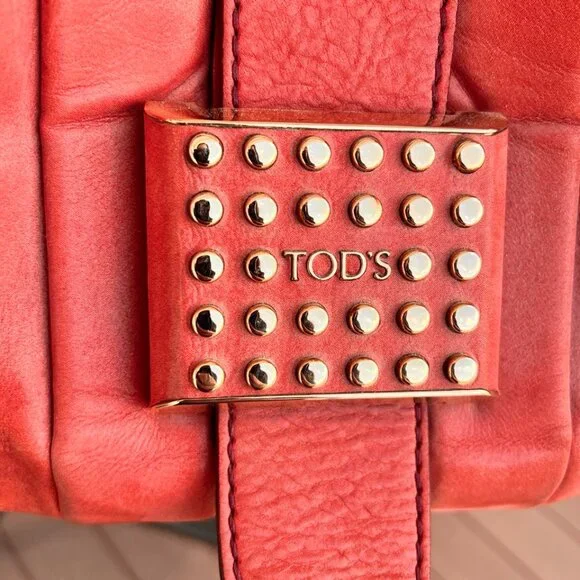 GORGEOUS Authentic Tod's Nubuck Leather Studded Shoulder Bag - Italian Designer - Picture 4 of 11